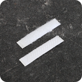Klittenbandstrips, zelfklevend, haak en lus (paarsgewijs) 30 x 6 mm | wit