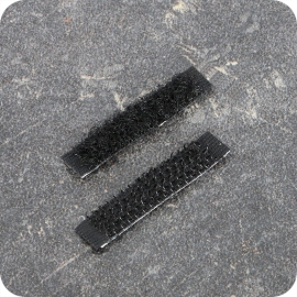 Klittenbandstrips, zelfklevend, haak en lus (paarsgewijs) 30 x 6 mm | zwart
