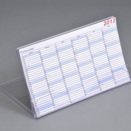 Kalenderhouder, panorama-formaat, 111 x 190 x 7 mm, transparant 