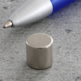Neodymium magneetrondjes, 10 mm x 10 mm, N35 