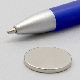 Neodymium magneetrondjes, 20 mm x 2 mm, N35 