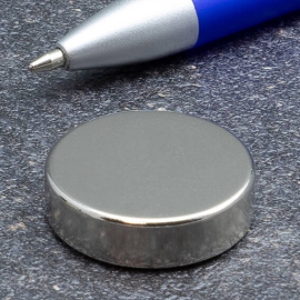 Neodymium magneetrondjes, 25 mm x 7 mm, N42 