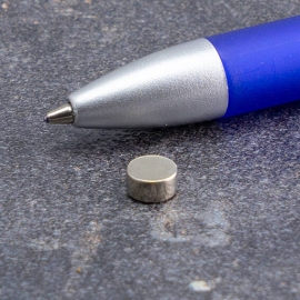 Neodymium magneetrondjes, 6 mm x 3 mm, N45 