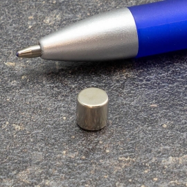 Neodymium magneetrondjes, 6 mm x 6 mm, N48 