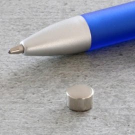 Neodymium magneetrondjes, 7 mm x 4 mm, N35 