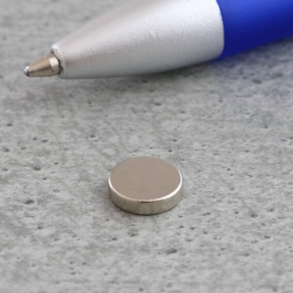 Neodymium magneetrondjes, 8 mm x 2 mm, N35 