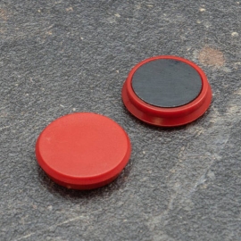 Kantoor-/bordmagneet, rond 24 mm | rood