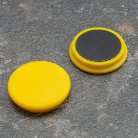 Kantoor-/bordmagneet, rond 32 mm | geel