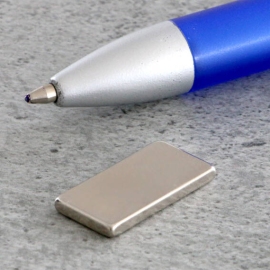 Neodymium blokmagneten rechthoekig, vernikkeld 