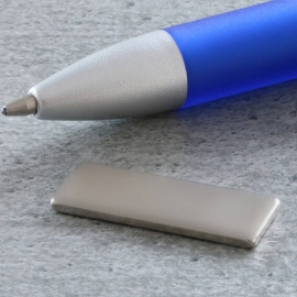 Neodymium blokmagneten rechthoekig, vernikkeld 25 x 10 mm | 1.5 mm