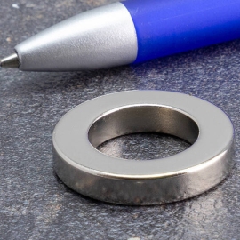 Neodymium ringmagneten, vernikkeld 26.75 mm | 16 mm