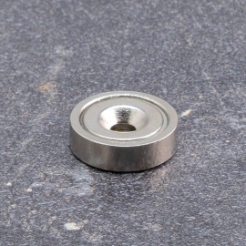 Magneet met verzonken gat/potmagneet, neodymium 16 mm | 38SH