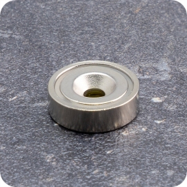 Magneet met verzonken gat/potmagneet, neodymium 20 mm | N42