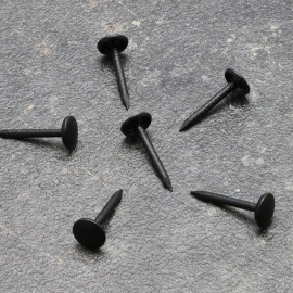 Siernagels voor staalboeken, 25 mm, platte kop, zwart gelakt 