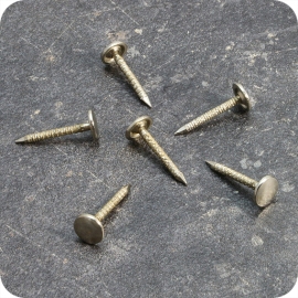 Siernagels voor staalboeken, 25 mm, ronde kop, vernikkeld 