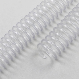 Kunststof bindruggen (PVC-Coils), A4, 4:1 Deling 10 mm | transparent