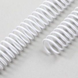 Kunststof bindruggen (PVC-Coils), A4, 4:1 Deling 16 mm | wit