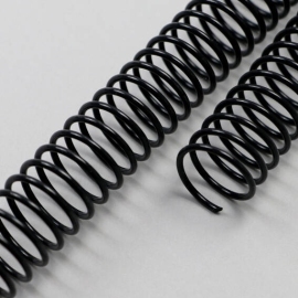 Kunststof bindruggen (PVC-Coils), A4, 4:1 Deling 8 mm | zwart
