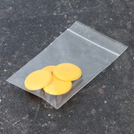 Punaises, ø = 30 mm, geel, 4 stuks in zakje, (1 zakje) 
