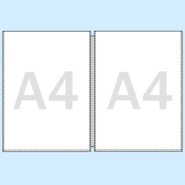Dubbele insteekhoezen voor menukaarten A4 generfd