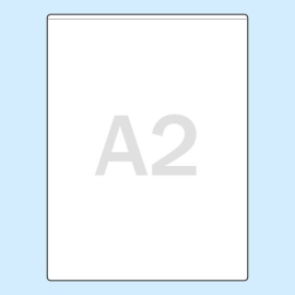 U-hoezen/etuis voor A2, korte zijde geopend, transparant 
