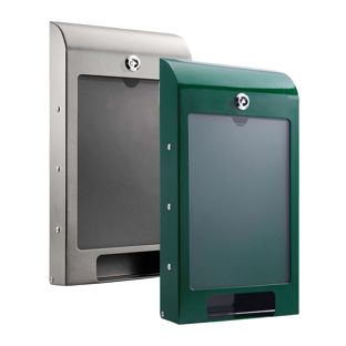 Hondenpoepzakjesdispenser, met A4 infovakje, staal 