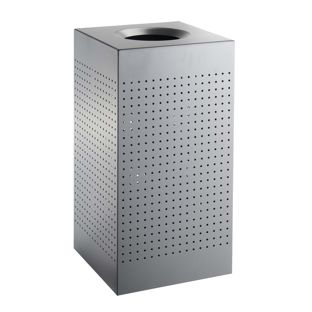 Afvalbak, voor buiten, staal, grijs 120 l