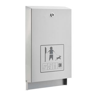 Hondenpoepzakjesdispenser, staal lichtgrijs 