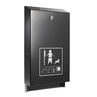Hondenpoepzakjesdispenser, staal zwart 