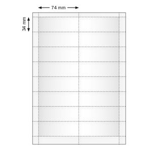 Printvel, blanco Polar 35, 74 x 34 mm 