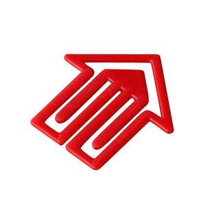 Pijl paperclips, 30 mm, kunststof, rood null