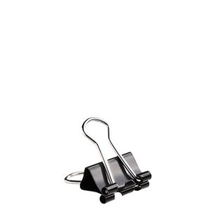 Foldback papierclips, zwart 15 mm