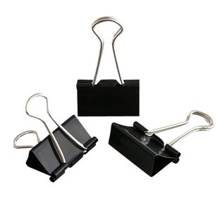 Foldback papierclips, zwart 32 mm