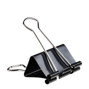 Foldback papierclips, 51 mm, zwart 