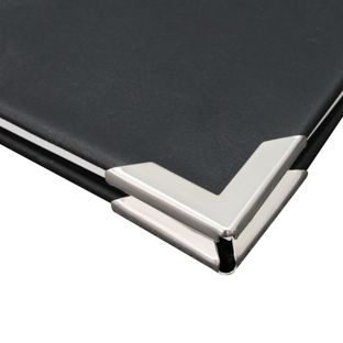 Boekhoeken metaal PS 16 - 16 x 16 mm  | vernikkeld 