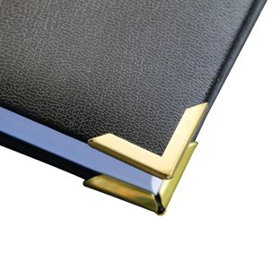 Boekhoeken metaal PS 22 - 22 x 22 mm  | vermessingd 