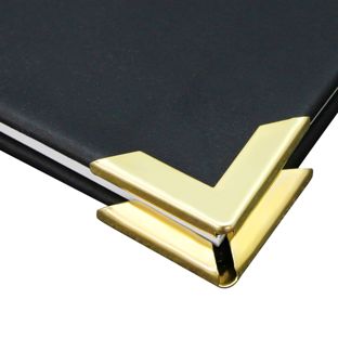 Boekhoeken metaal PS 30 - 30 x 30 mm  | vermessingd 