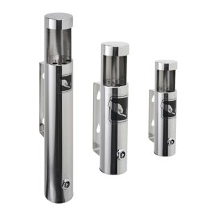 Wand asbak DARWIN, roestvrij staal, zilver 