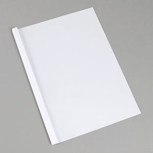 Thermische inbindomslag A4, karton met linnenstructuur, 15 vel, wit  | 240 g/m² | 1.5 mm