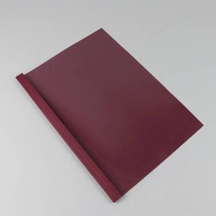 Thermische inbindomslag A4, karton met leerstructuur, 60 vel, bordeaux  | 240 g/m² | 6 mm