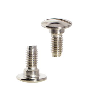 Schroeven met sleuf voor busschroeven, 7,5 mm, met 1 mm verhoging, vernikkeld 