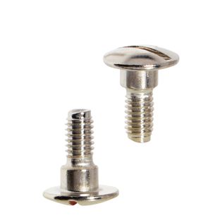Schroeven met sleuf voor busschroeven, 7,5 mm, met 3 mm verhoging, vernikkeld 