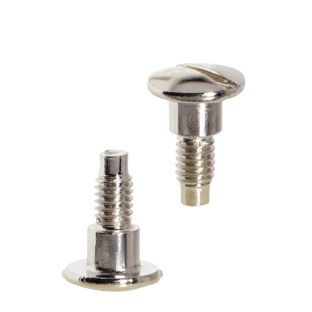 Schroeven met sleuf voor busschroeven, 7,5 mm, met 4 mm verhoging, vernikkeld 