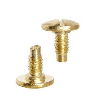 Schroeven met sleuf voor busschroeven, 7,5 mm, met 1 mm verhoging, vermessingd 