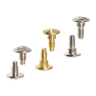 Schroeven met sleuf voor busschroeven, 7,5 mm, met 3 mm verhoging, vermessingd 