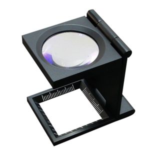 Opvouwbaar vergrootglas/precisieloep/metalen dradenteller zonder vervorming, 6 x vergrotend 