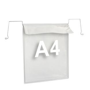 Draadbeugel zakken voor A4, korte zijde geopend, met klep grootverpakking (van 100)