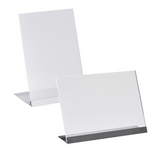 L-standaard acryl met aluminium voet 