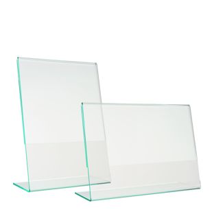 L-standaard met glaslook, PMMA (acryl), transparant 