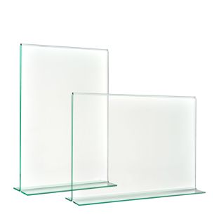 T-standaard met glaslook, PMMA (acryl), transparant 